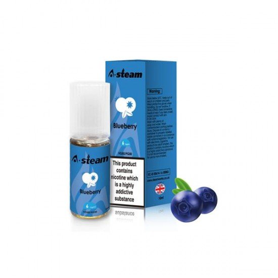 A-Steam Fruit Flavours 3MG 10ML (50VG/50PG) - Flavour: Blueberry