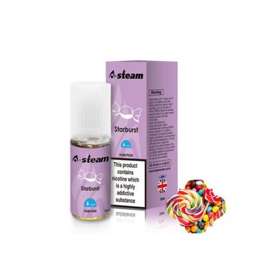 A-Steam Fruit Flavours 3MG 10ML (50VG/50PG) - Flavour: Star-burst