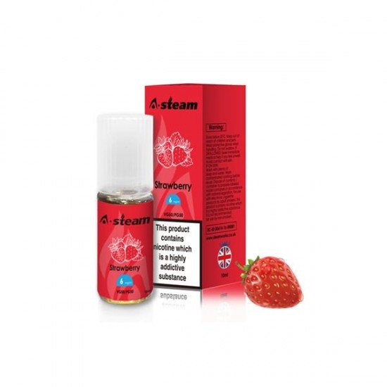 A-Steam Fruit Flavours 3MG 10ML (50VG/50PG) - Flavour: Strawberry