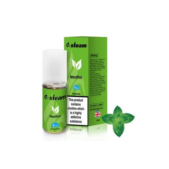 A-Steam Fruit Flavours 6MG 10ML (50VG/50PG) - Flavour: Menthol