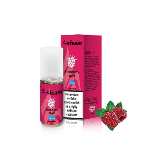 A-Steam Fruit Flavours 12MG 10ML (50VG/50PG) - Flavour: Raspberry Mint