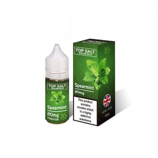 10mg Top Salt Fruit Flavour Nic Salts by A-Steam 10ml (50VG/50PG) - Flavour: Spearmint