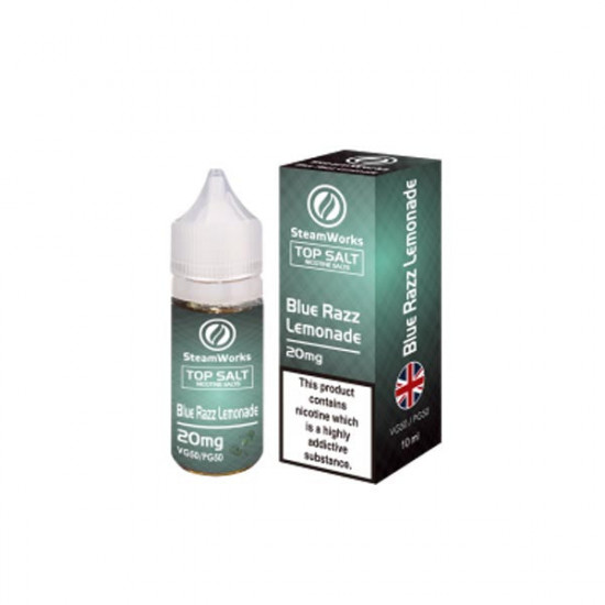 20mg Top Salt Fruit Flavour Nic Salts by A-Steam 10ml (50VG/50PG) - Flavour: Blue Razz Lemonade