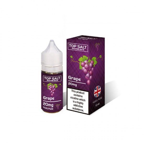 20mg Top Salt Fruit Flavour Nic Salts by A-Steam 10ml (50VG/50PG) - Flavour: Grape