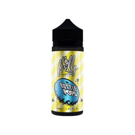 No Frills Collection Bottle Pops 80ml Shortfill 0mg (80VG/20PG) - Flavour: Lemonade