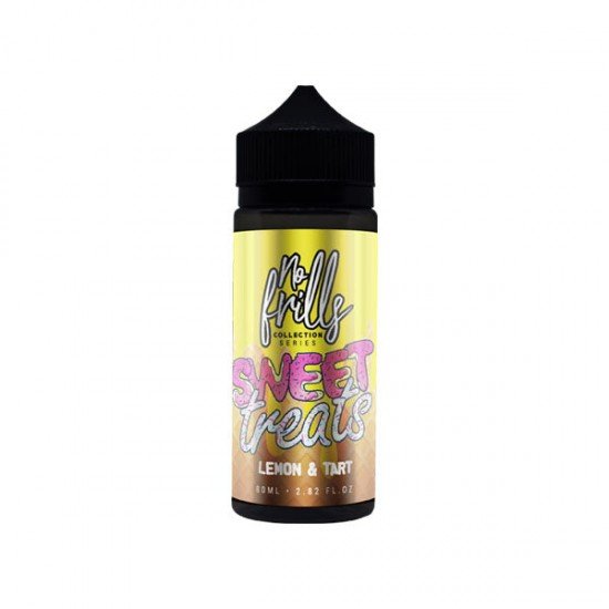 No Frills Collection Sweet Treats 80ml Shortfill 0mg (80VG/20PG) - Flavour: Lemon & Tart