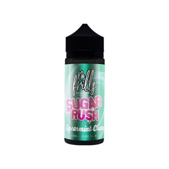 No Frills Collection Sugar Rush 80ml Shortfill 0mg (80VG/20PG) - Flavour: Spearmint Chew