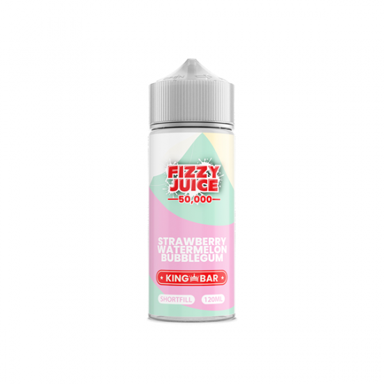 Fizzy Juice King Bar 100ml Shortfill 0mg (70VG/30PG) - Flavour: Strawberry Watermelon Bubblegum