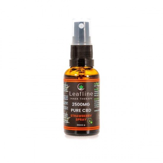 CBD Leafline 2500mg CBD MCT Oil Spray - 30ml - Flavour: Strawberry