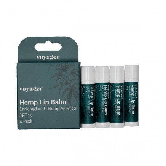 4x Voyager Hemp Lip Balm - 5g