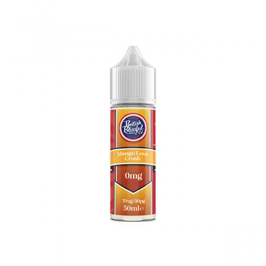 0mg British Blissful 50ml Shortfill (70VG/30PG) - Flavour: Mango Love Crush