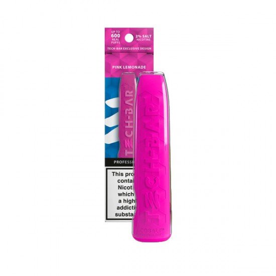 20mg Tech Bar Disposable Vape Device 600 Puffs - Flavour: Pink Lemonade