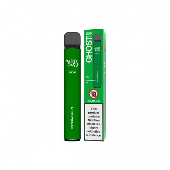 20mg Vapes Bars Ghost 800 Disposable Vape Device 650 Puffs - Flavour: Watermelon Ice