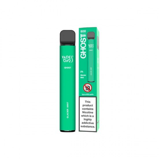 20mg Vapes Bars Ghost 800 Disposable Vape Device 650 Puffs - Flavour: Glacier Mint