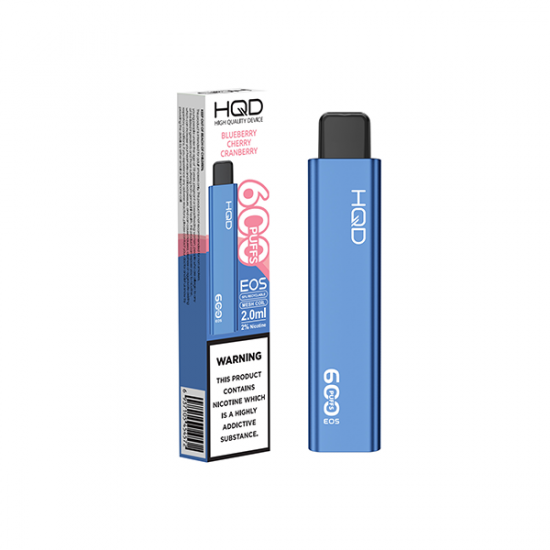 20mg HQD EOS Disposable Vape 600 Puffs - Flavour: Blueberry Cherry Cranberry