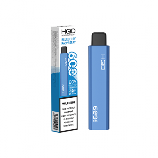 20mg HQD EOS Disposable Vape 600 Puffs - Flavour: Blueberry Raspberry