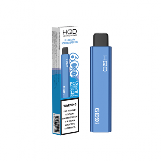 20mg HQD EOS Disposable Vape 600 Puffs - Flavour: Blueberry Sour Raspberry