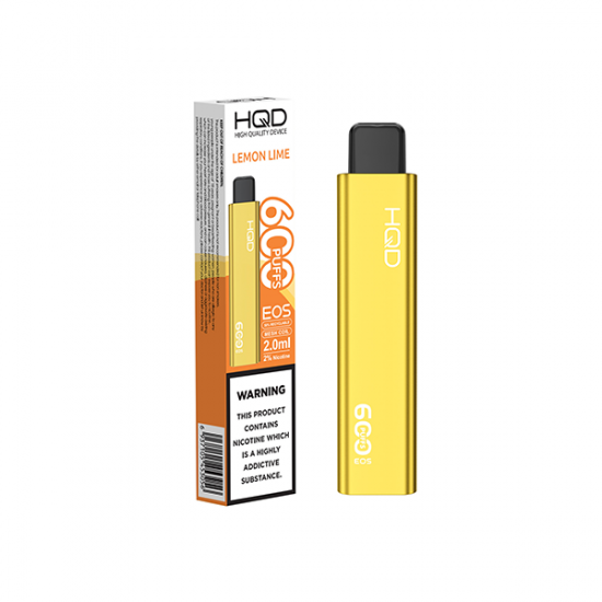 20mg HQD EOS Disposable Vape 600 Puffs - Flavour: Lemon Lime