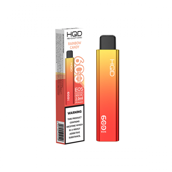 20mg HQD EOS Disposable Vape 600 Puffs - Flavour: Rainbow Candy