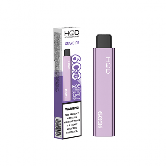 20mg HQD EOS Disposable Vape 600 Puffs - Flavour: Grape Ice