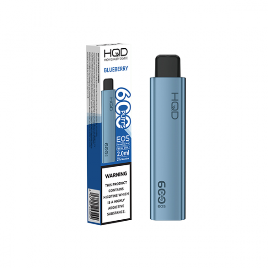 20mg HQD EOS Disposable Vape 600 Puffs - Flavour: Blueberry