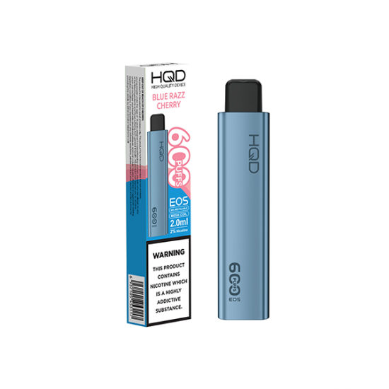 20mg HQD EOS Disposable Vape 600 Puffs - Flavour: Blue Razz Cherry