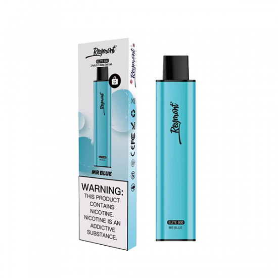 20mg Reymont Elite Disposable Vape 600 Puffs - Flavour: Mr Blue (Blue Raspberry Menthol)