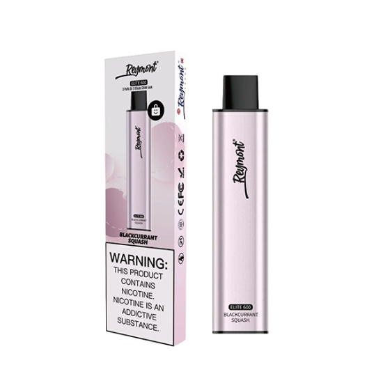 20mg Reymont Elite Disposable Vape 600 Puffs - Flavour: Blackcurrant Squash