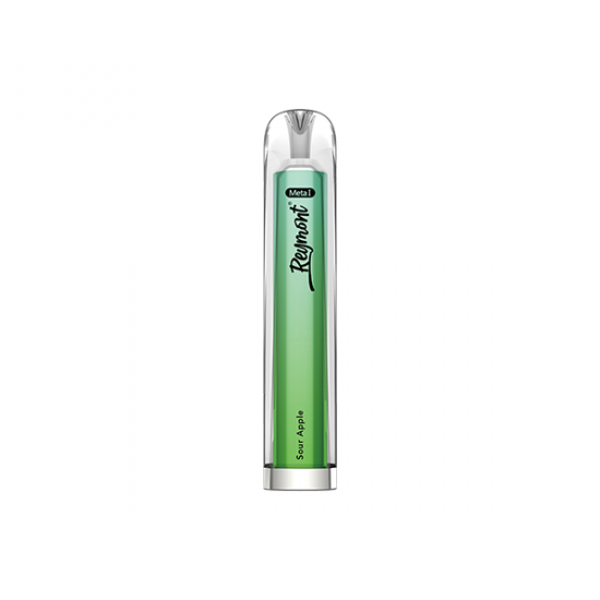 20mg Reymont Meta I Disposable Vape 600 Puffs - Flavour: Sour Apple