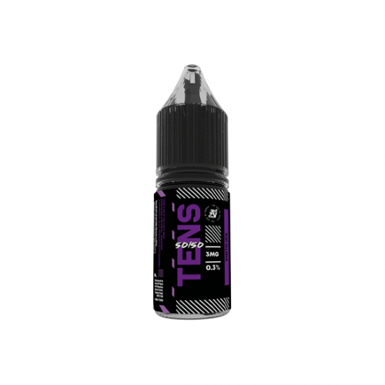 3mg Tens 50/50 10ml (50VG/50PG) - (Full Box) Pack Of 10 - Flavour: Vinto Ice