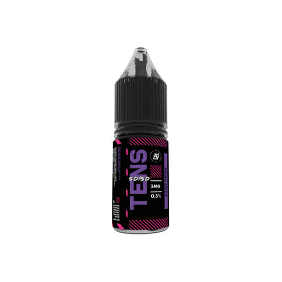 12mg Tens 50/50 10ml (50VG/50PG) - (Full Box) Pack Of 10 - Flavour: Grape Crush