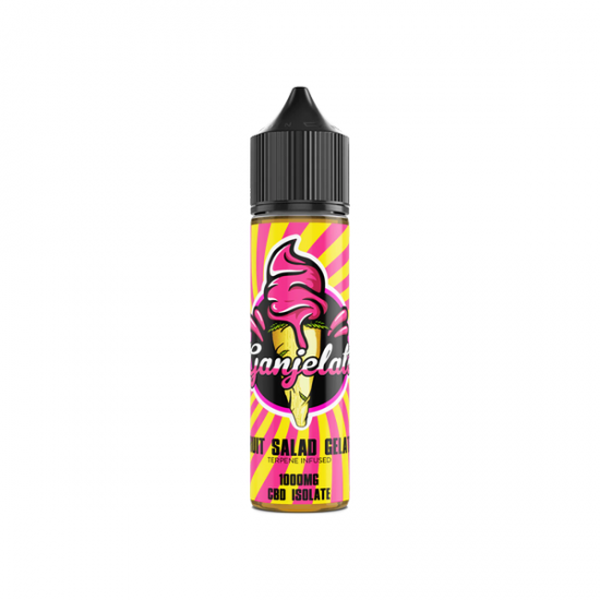 Ganjelato 1000mg CBD Isolate E-liquid 50ml (50VG/50PG) - Flavour: Fruit Salad Gelato