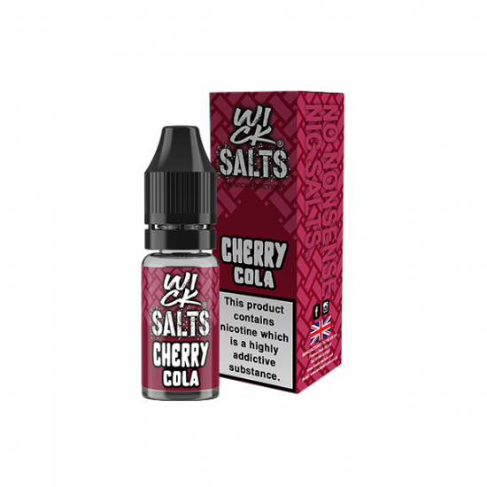 9mg Wick Addiction Wick Salts 10ml Nic Salts (50VG/50PG) - Flavour: Cherry Cola