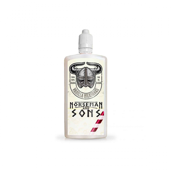 Norsemen 100ml Shortfill Flask Milkshakes 0mg (70VG/30PG) - Flavour: Vanilla Milkshake