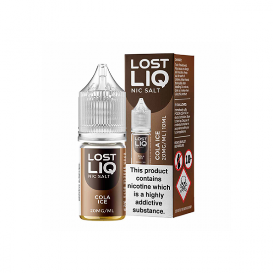 20mg Lost Liq Nic Salts (50VG/50PG) - Flavour: Cola