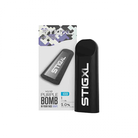 20mg VGOD Stig XL Disposable Vaping Device 700 Puffs - Flavour: Purple Bomb Iced