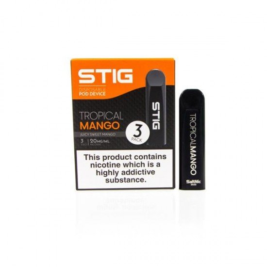 20mg VGOD Stig Disposable Pod Vape Kits 3PCS - Flavour: Tropical Mango