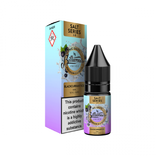 10mg Billionaire Juice Salt Series 2.0 10ml Nic Salts (50VG/50PG) - Flavour: Blackcurrant Ice