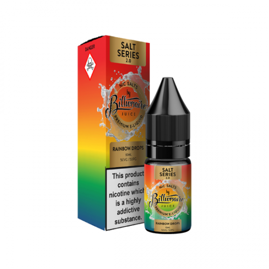 10mg Billionaire Juice Salt Series 2.0 10ml Nic Salts (50VG/50PG) - Flavour: Rainbow Drops