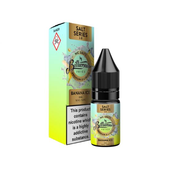 20mg Billionaire Juice Salt Series 2.0 10ml Nic Salts (50VG/50PG) - Flavour: Banana Ice