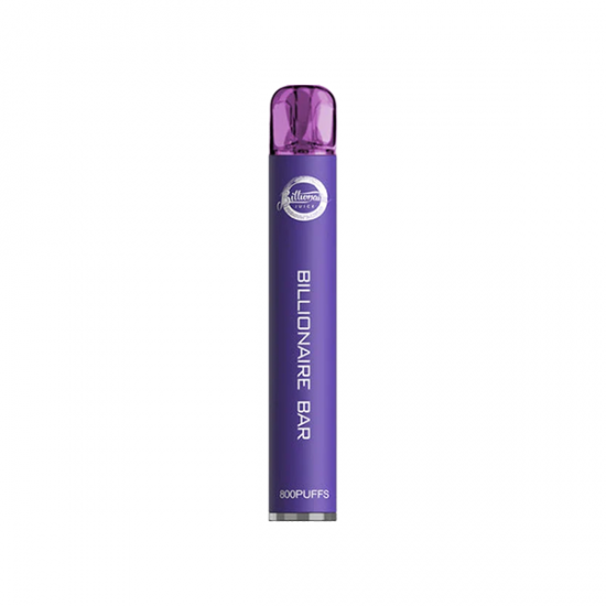 20mg Billionaire Bar 800 Disposable Vape Device 800 Puffs - Flavour: Grape Ice