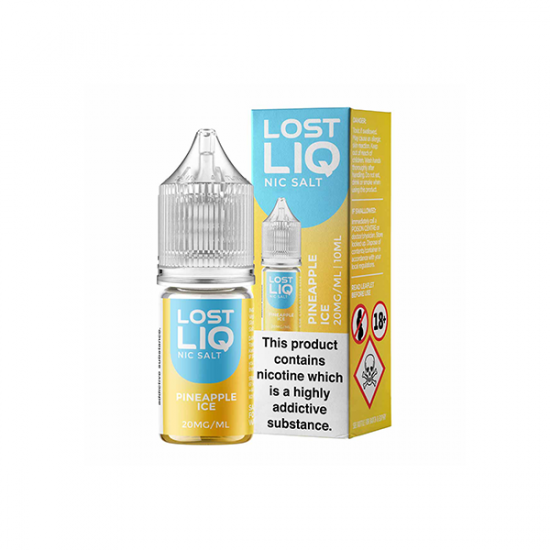 20mg Lost Liq Nic Salts (50VG/50PG) - Flavour: Pineapple Ice