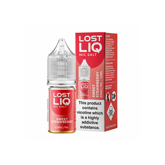 10mg Lost Liq Nic Salts (50VG/50PG) - Flavour: Sweet Strawberry