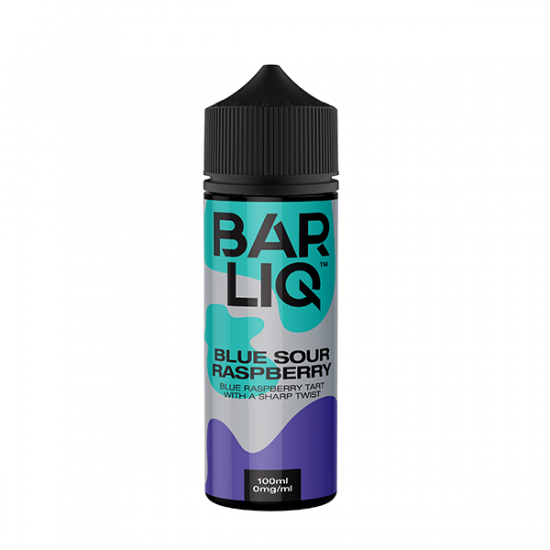 0mg Bar Liq shortfill 120ml (70VG/30PG) - Flavour: Blue Sour Raspberry