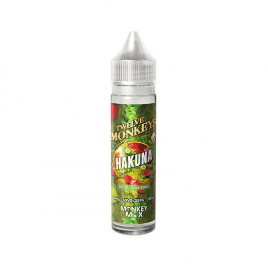 Twelve Monkeys 50ml Shortfill 0mg - Flavour: Hakuna