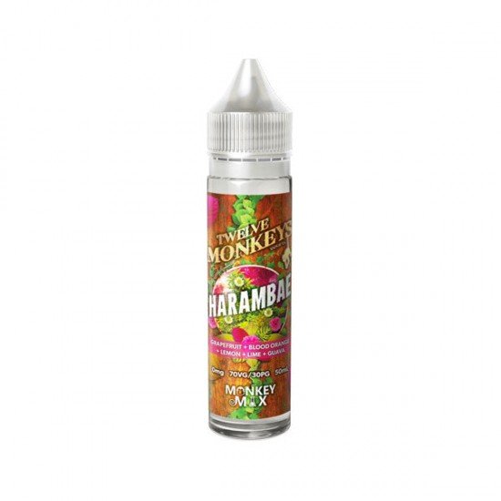 Twelve Monkeys 50ml Shortfill 0mg - Flavour: Harambae