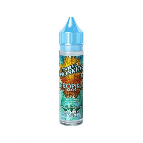 Twelve Monkeys Ice Age 50ml Shortfill 0mg (70VG/30PG) - Flavour: Tropika Iced