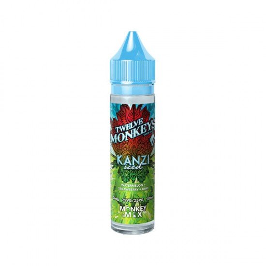 Twelve Monkeys Ice Age 50ml Shortfill 0mg (70VG/30PG) - Flavour: Kanzi Iced