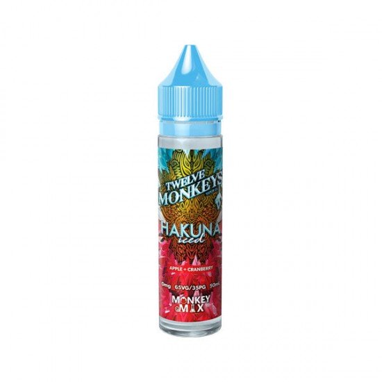 Twelve Monkeys Ice Age 50ml Shortfill 0mg (70VG/30PG) - Flavour: Hakuna Iced