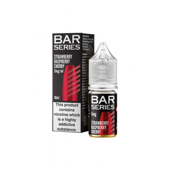 5mg Bar Series Nic Salts 10ml (50VG/50PG) - Flavour: Strawberry Raspberry Cherry